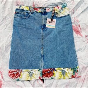 VINTAGE RALPH LAUREN FLORAL KNEE SKIRT